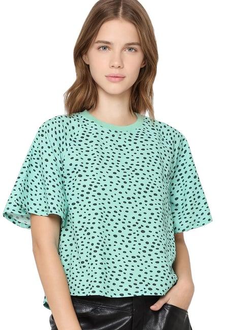 only green printed top