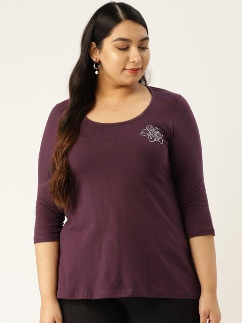 therebelinme purple crew t-shirt