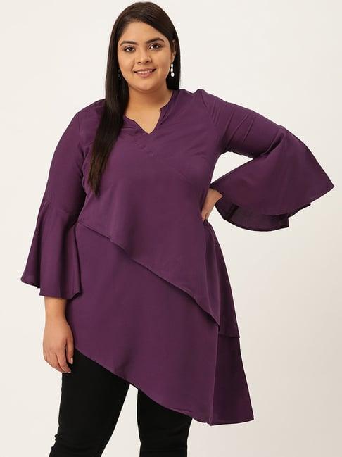 therebelinme purple high low tunic