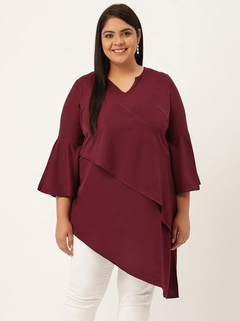 therebelinme wine high low tunic