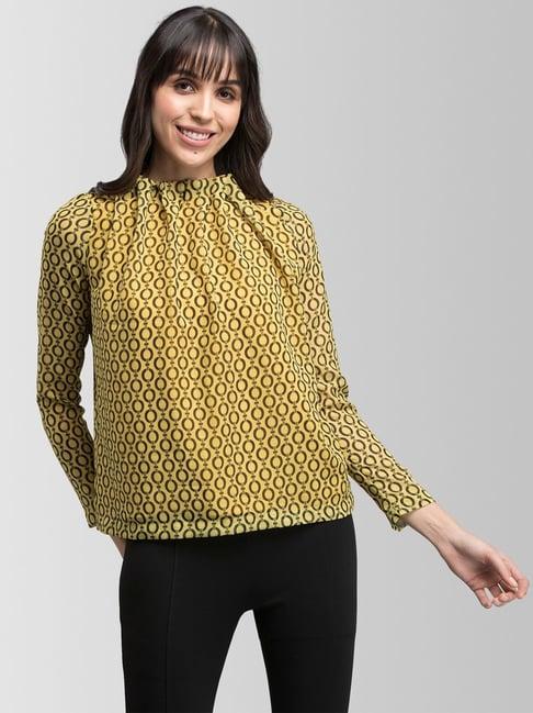 fablestreet yellow printed top