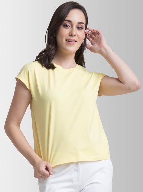 fablestreet cotton yellow t-shirt