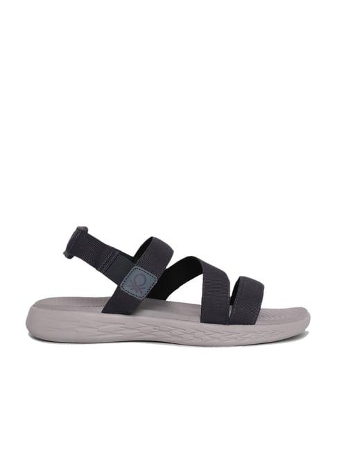 united colors of benetton men's grey sling back sandals