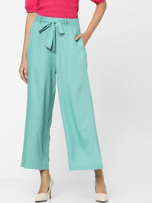 vero moda aquamarine straight fit trousers