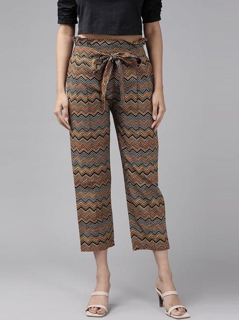 yash gallery multicolored cotton aztec print pants