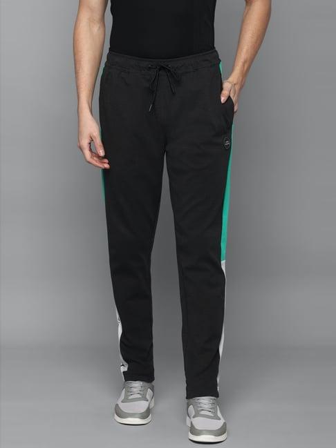 louis philippe black slim fit lounge pants