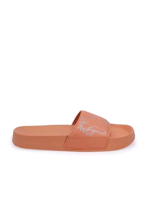 red tape women's orange slides