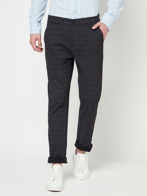 crimsoune club men black checked trouser