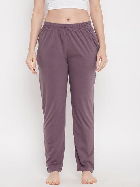 okane purple full length lounge pants