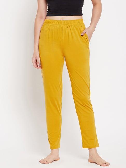 okane yellow full length lounge pants