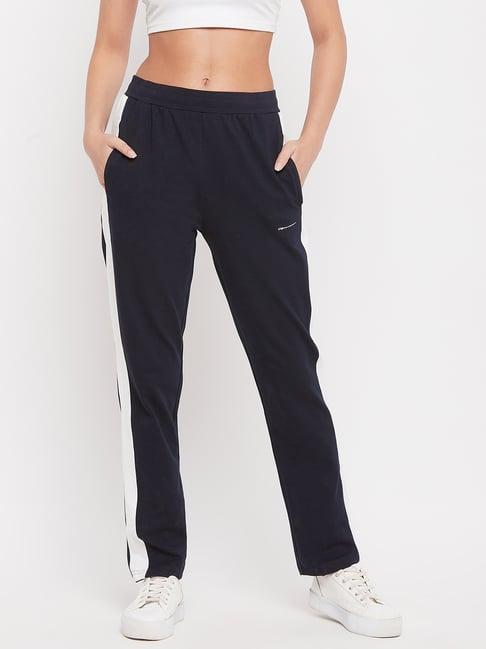 okane navy regular fit track pants