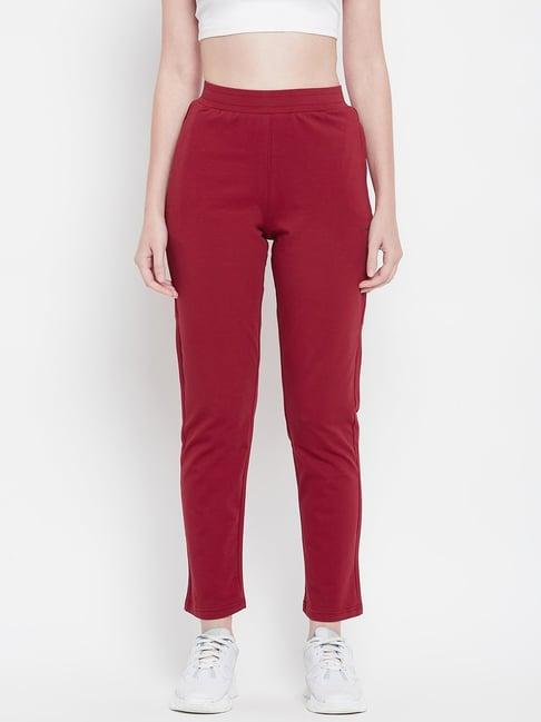 okane red regular fit track pants