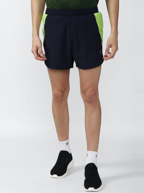 van heusen navy regular fit printed shorts