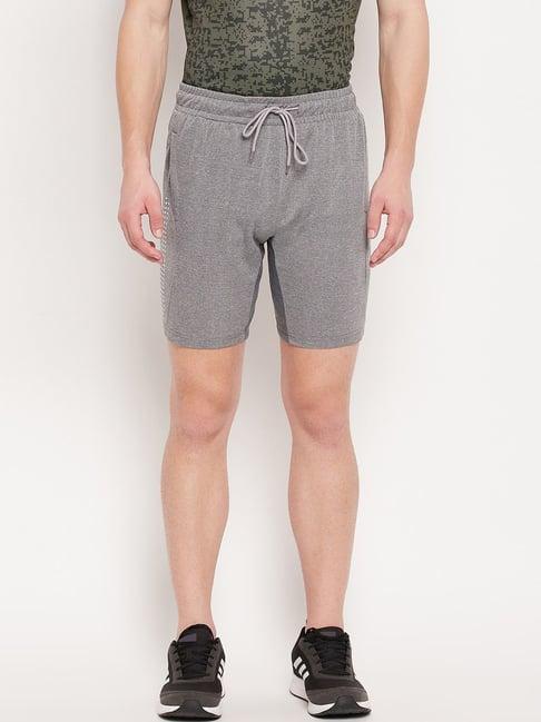 duke grey slim fit self pattern shorts