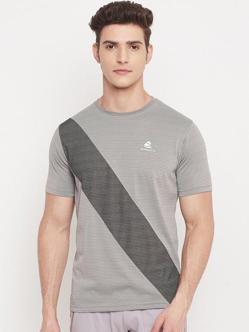 duke grey regular fit striped t-shirt