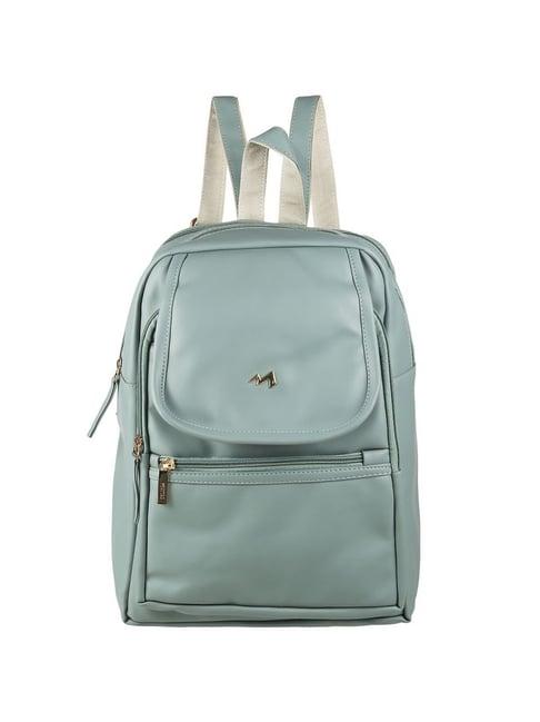 metro green synthetic medium backpack