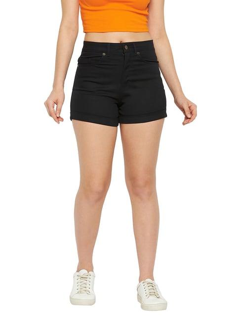 hypernation black high rise shorts