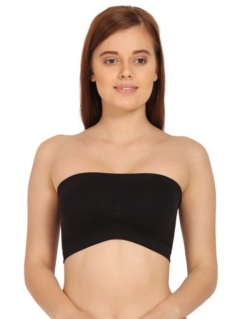 innocence black non-wired bandeau bra