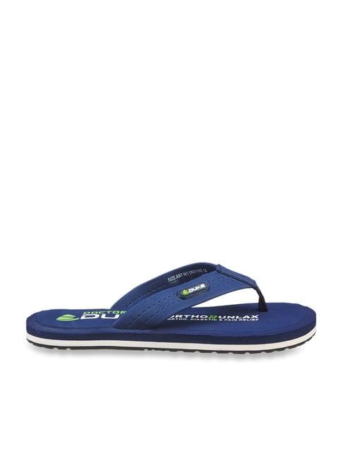 duke men's navy flip flops