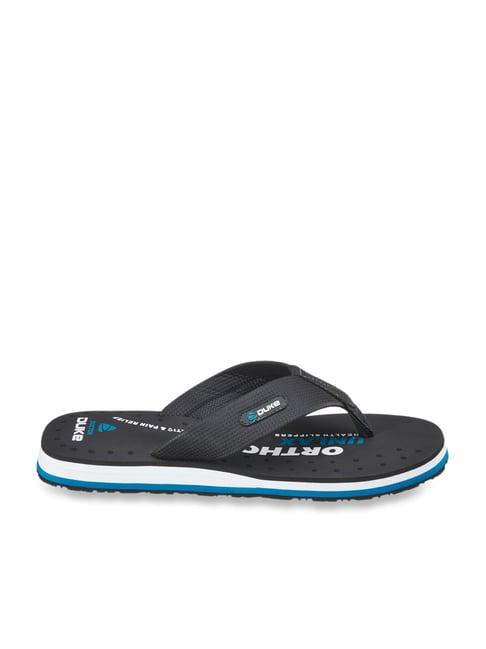 duke men's grey flip flops