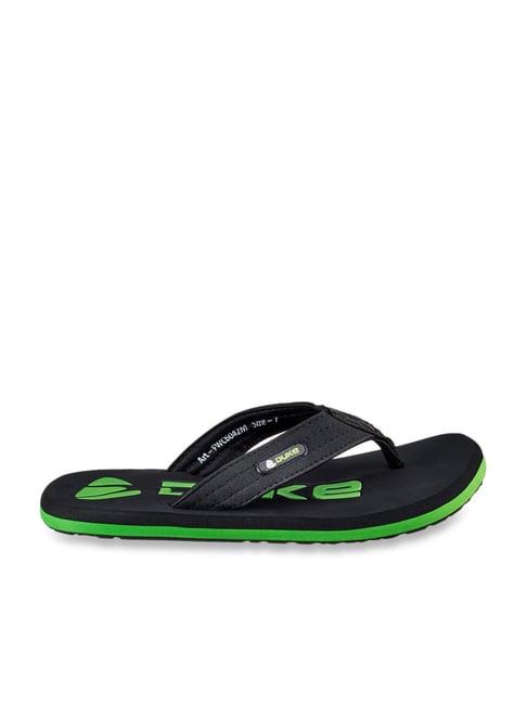 duke men's black flip flops