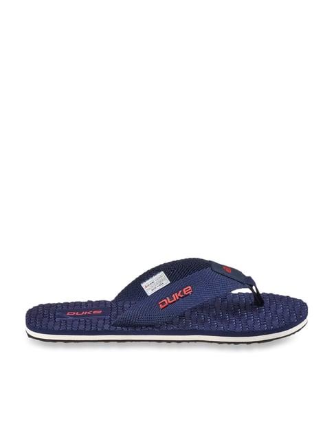 duke men's navy flip flops