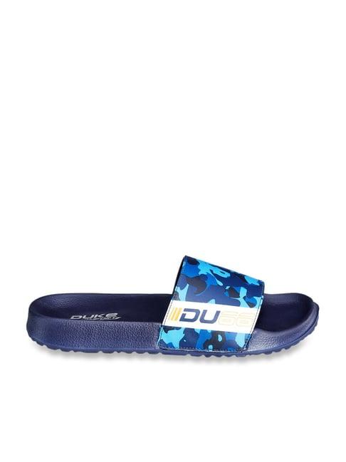 duke men's camouflage blue slides