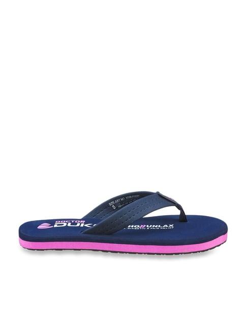 duke women's navy flip flops