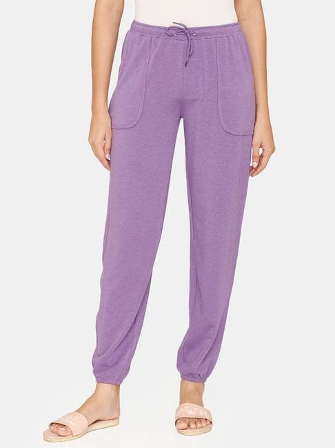 zivame violet full length lounge pants