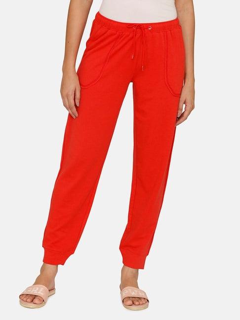 zivame red full length lounge pants