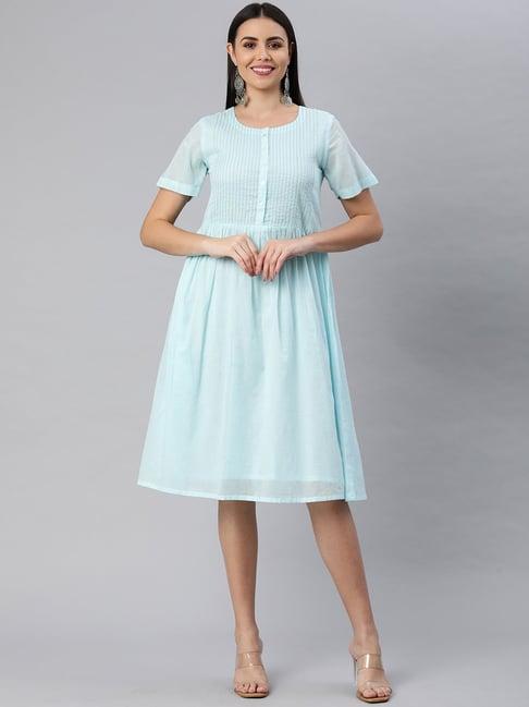 kami kubi blue a-line dress