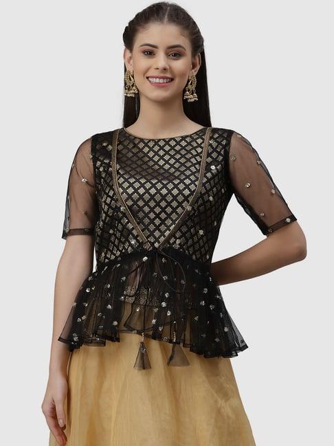 studiorasa black embellished top