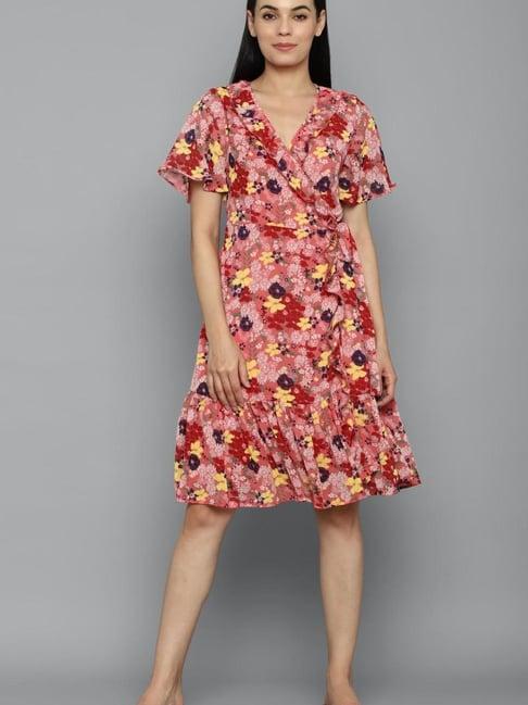 allen solly multicolor floral print dress