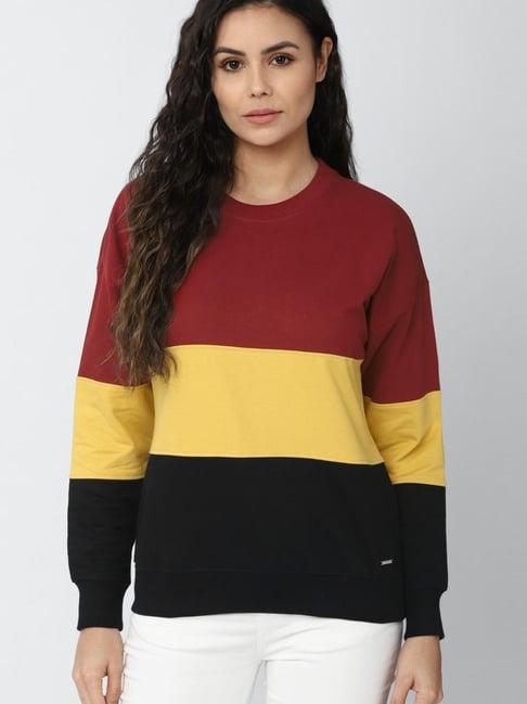 van heusen multicolor color blocked sweatshirt