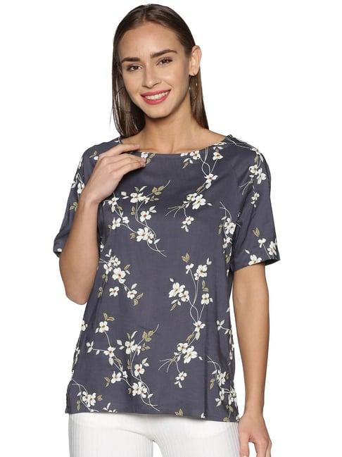 urgear grey floral print top