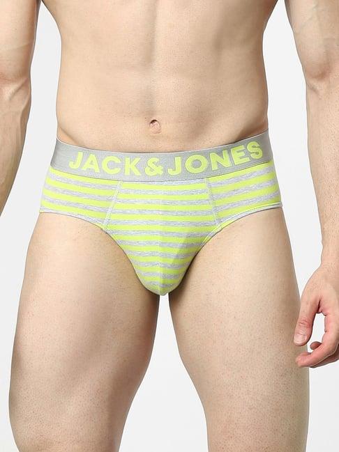 jack & jones lime punch striped briefs