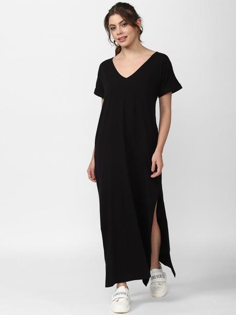 forever 21 black regular fit dress