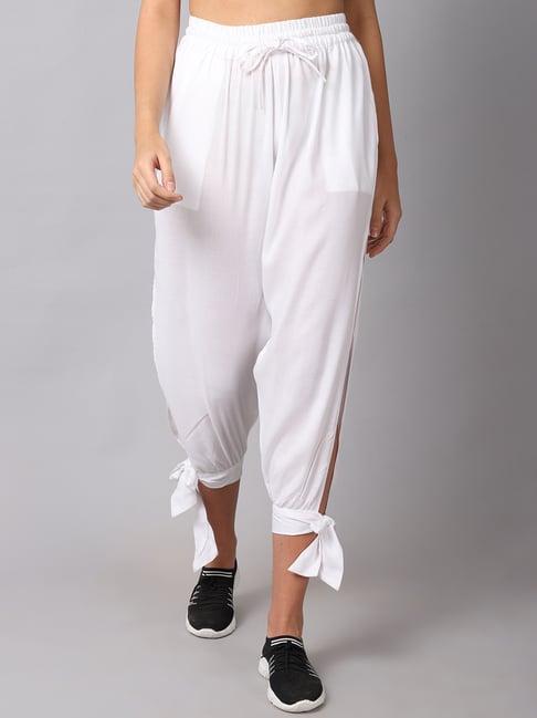 tag 7 white regular fit dhoti pants