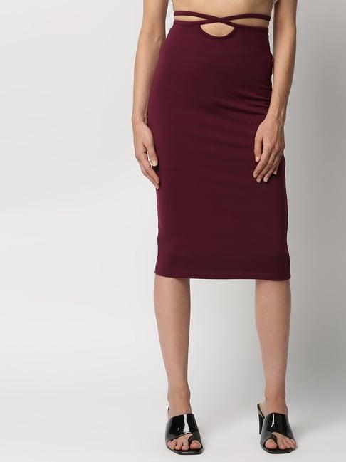 disrupt maroon skirts