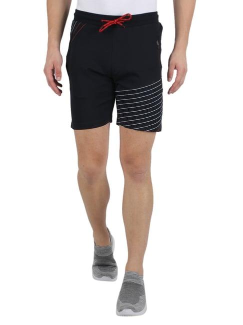 monte carlo navy regular fit printed shorts