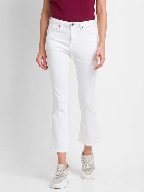 spykar white high rise jeans