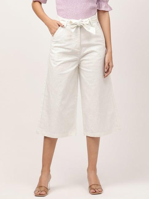 elle off white drawstring culottes