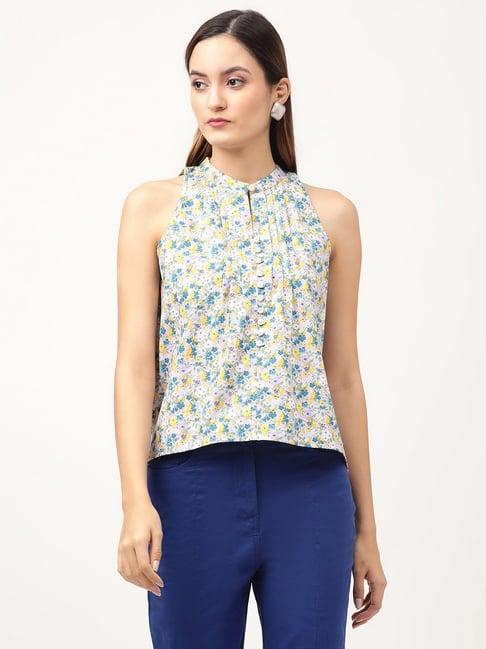 elle multicolor printed a-line top