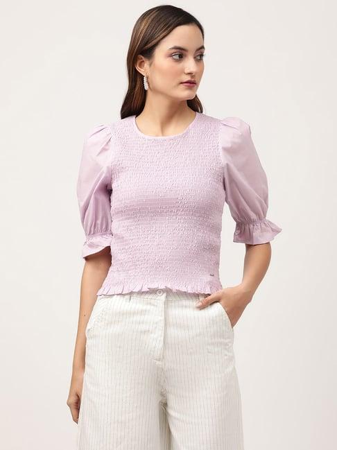 elle lilac a-line top