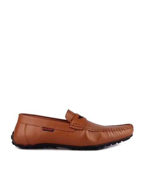 red chief men's tan casual loafers