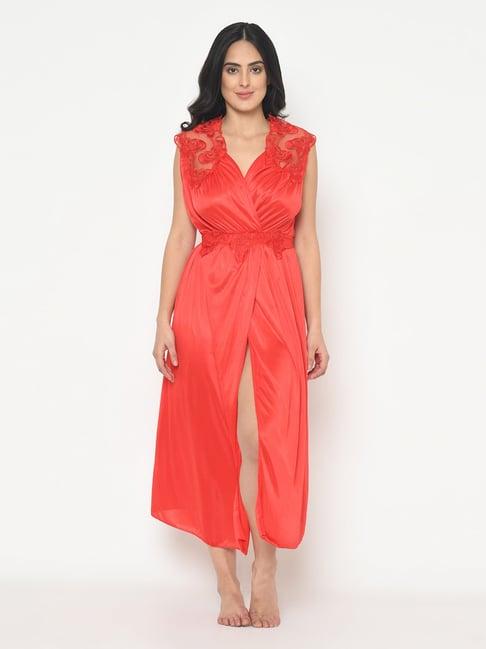 curvy love red lace nighty