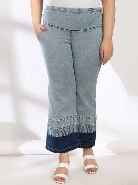 amydus blue cotton mid rise jeans