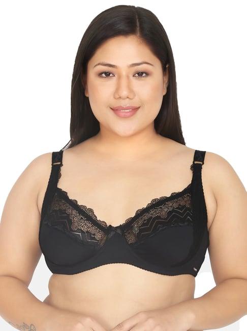 curvy love black under-wired non padded plunge bra