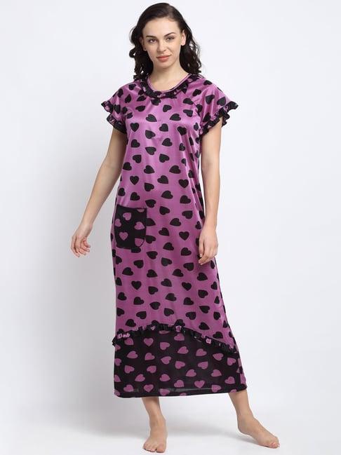 neudis purple printed nighty