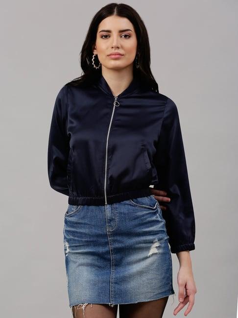 neudis navy full sleeves bomber jacket